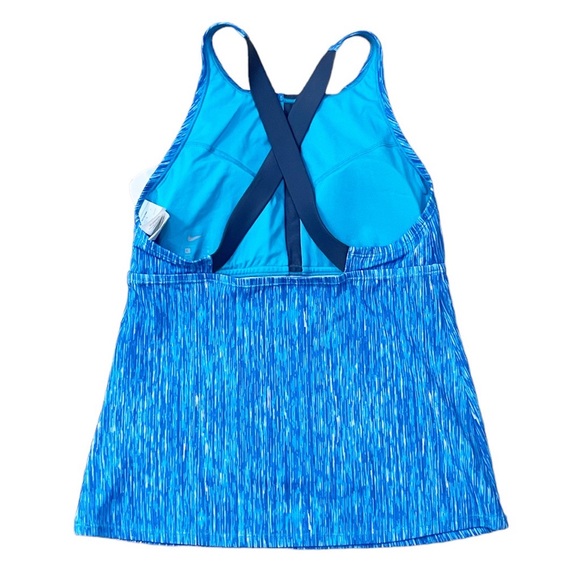 Nike High-Neck Tankini Top with Criss-Cross Back Straps - Picture 2 of 8